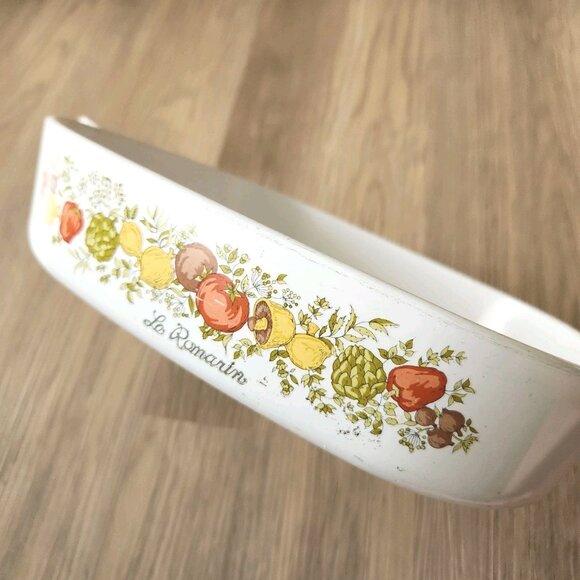 Vtg Corning Ware LE ROMARIN Casserole Dish Spice Of Life A-10-B 9.75 X 9.75 X 2" - Picture 4 of 14
